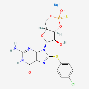 molecular formula C16H14ClN5NaO6PS2 B1498499 Rp-8-pCPT-cyclic GMPS Sodium CAS No. 153660-04-9