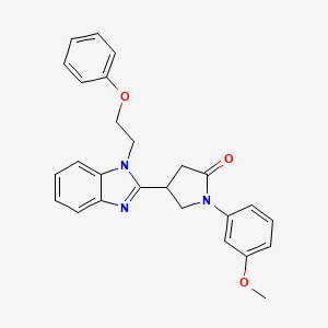 molecular formula C26H25N3O3 B14984992 1-(3-methoxyphenyl)-4-[1-(2-phenoxyethyl)-1H-benzimidazol-2-yl]pyrrolidin-2-one 