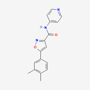 molecular formula C17H15N3O2 B14984997 5-(3,4-dimethylphenyl)-N-(pyridin-4-yl)-1,2-oxazole-3-carboxamide 