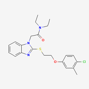 2-(2-{[2-(4-chloro-3-methylphenoxy)ethyl]sulfanyl}-1H-benzimidazol-1-yl)-N,N-diethylacetamide