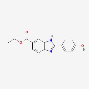 ethyl 2-(4-hydroxyphenyl)-1H-benzimidazole-5-carboxylate