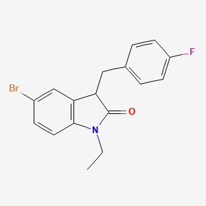 5-bromo-1-ethyl-3-(4-fluorobenzyl)-1,3-dihydro-2H-indol-2-one