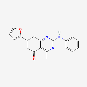 molecular formula C19H17N3O2 B14985061 7-(furan-2-yl)-4-methyl-2-(phenylamino)-7,8-dihydroquinazolin-5(6H)-one 