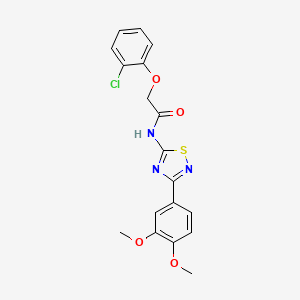 molecular formula C18H16ClN3O4S B14985074 2-(2-chlorophenoxy)-N-[3-(3,4-dimethoxyphenyl)-1,2,4-thiadiazol-5-yl]acetamide 