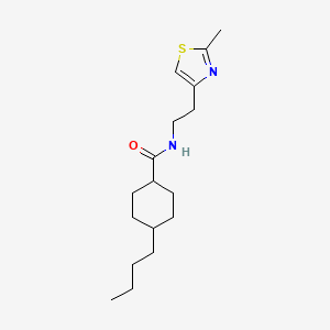 4-butyl-N-[2-(2-methyl-1,3-thiazol-4-yl)ethyl]cyclohexanecarboxamide