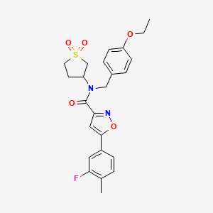 N-(1,1-dioxidotetrahydrothiophen-3-yl)-N-(4-ethoxybenzyl)-5-(3-fluoro-4-methylphenyl)-1,2-oxazole-3-carboxamide