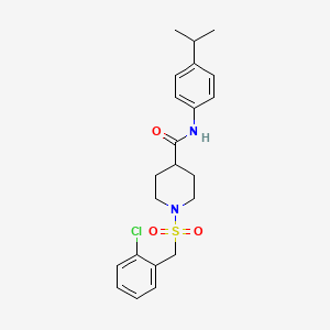 1-[(2-chlorobenzyl)sulfonyl]-N-[4-(propan-2-yl)phenyl]piperidine-4-carboxamide