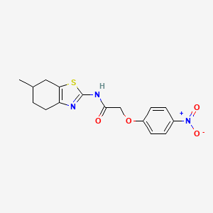 N-(6-methyl-4,5,6,7-tetrahydro-1,3-benzothiazol-2-yl)-2-(4-nitrophenoxy)acetamide