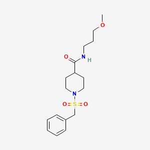 1-(benzylsulfonyl)-N-(3-methoxypropyl)piperidine-4-carboxamide