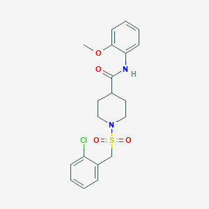 molecular formula C20H23ClN2O4S B14985206 1-[(2-chlorobenzyl)sulfonyl]-N-(2-methoxyphenyl)piperidine-4-carboxamide 