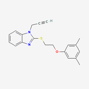 2-{[2-(3,5-dimethylphenoxy)ethyl]sulfanyl}-1-(prop-2-yn-1-yl)-1H-benzimidazole