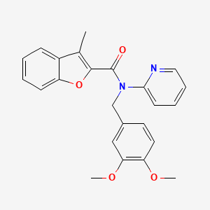 N-(3,4-dimethoxybenzyl)-3-methyl-N-(pyridin-2-yl)-1-benzofuran-2-carboxamide