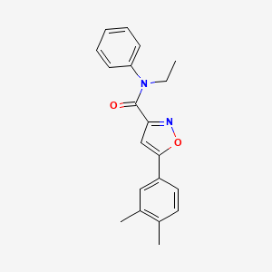 molecular formula C20H20N2O2 B14985243 5-(3,4-dimethylphenyl)-N-ethyl-N-phenyl-1,2-oxazole-3-carboxamide 