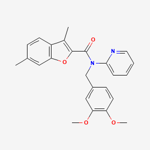 molecular formula C25H24N2O4 B14985258 N-(3,4-dimethoxybenzyl)-3,6-dimethyl-N-(pyridin-2-yl)-1-benzofuran-2-carboxamide 