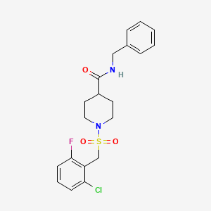 N-benzyl-1-[(2-chloro-6-fluorobenzyl)sulfonyl]piperidine-4-carboxamide