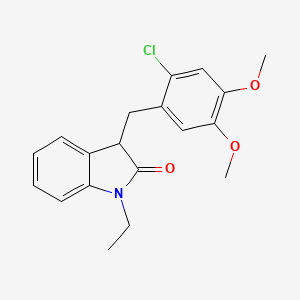 molecular formula C19H20ClNO3 B14985264 3-(2-chloro-4,5-dimethoxybenzyl)-1-ethyl-1,3-dihydro-2H-indol-2-one 