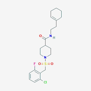 1-[(2-chloro-6-fluorobenzyl)sulfonyl]-N-[2-(cyclohex-1-en-1-yl)ethyl]piperidine-4-carboxamide