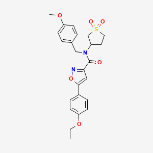 molecular formula C24H26N2O6S B14985278 N-(1,1-dioxidotetrahydrothiophen-3-yl)-5-(4-ethoxyphenyl)-N-(4-methoxybenzyl)-1,2-oxazole-3-carboxamide 