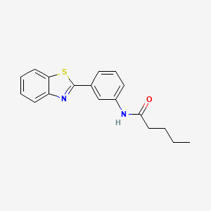 N-[3-(1,3-benzothiazol-2-yl)phenyl]pentanamide