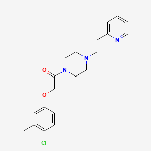 2-(4-Chloro-3-methylphenoxy)-1-{4-[2-(pyridin-2-yl)ethyl]piperazin-1-yl}ethanone