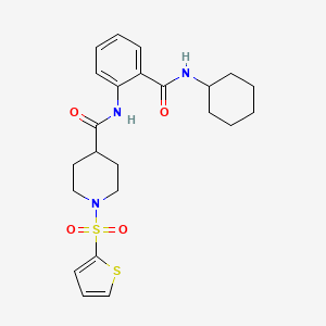 N-[2-(cyclohexylcarbamoyl)phenyl]-1-(thiophen-2-ylsulfonyl)piperidine-4-carboxamide