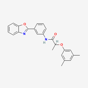 molecular formula C24H22N2O3 B14985326 N-[3-(1,3-benzoxazol-2-yl)phenyl]-2-(3,5-dimethylphenoxy)propanamide 