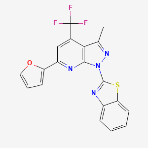 molecular formula C19H11F3N4OS B14985333 1-(1,3-benzothiazol-2-yl)-6-(furan-2-yl)-3-methyl-4-(trifluoromethyl)-1H-pyrazolo[3,4-b]pyridine 