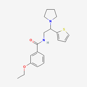 3-ethoxy-N-[2-(pyrrolidin-1-yl)-2-(thiophen-2-yl)ethyl]benzamide