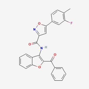 5-(3-fluoro-4-methylphenyl)-N-[2-(phenylcarbonyl)-1-benzofuran-3-yl]-1,2-oxazole-3-carboxamide