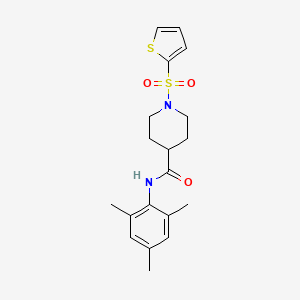 1-(thiophen-2-ylsulfonyl)-N-(2,4,6-trimethylphenyl)piperidine-4-carboxamide