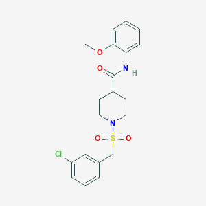 1-[(3-chlorobenzyl)sulfonyl]-N-(2-methoxyphenyl)piperidine-4-carboxamide