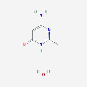 molecular formula C5H9N3O2 B1498536 4-AMino-6-hydroxy-2-MethylpyriMidine Hydrate CAS No. 732304-23-3