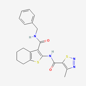 molecular formula C20H20N4O2S2 B14985386 N-[3-(benzylcarbamoyl)-4,5,6,7-tetrahydro-1-benzothiophen-2-yl]-4-methyl-1,2,3-thiadiazole-5-carboxamide 