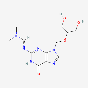 molecular formula C12H18N6O4 B1498539 N-(Dimethylamino)methylene-9-((2-hydroxy-1-(hydroxymethyl)ethoxy)methyl)guanine 