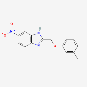 2-[(3-methylphenoxy)methyl]-5-nitro-1H-benzimidazole