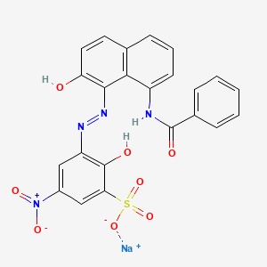 molecular formula C23H15N4NaO8S B1498543 Sodium;3-[(8-benzamido-2-hydroxynaphthalen-1-yl)diazenyl]-2-hydroxy-5-nitrobenzenesulfonate CAS No. 6359-73-5