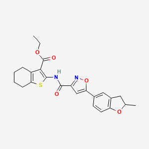 Ethyl 2-({[5-(2-methyl-2,3-dihydro-1-benzofuran-5-yl)-1,2-oxazol-3-yl]carbonyl}amino)-4,5,6,7-tetrahydro-1-benzothiophene-3-carboxylate