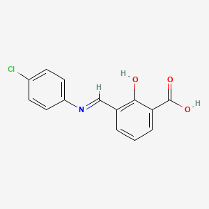 molecular formula C14H10ClNO3 B1498545 3-[(4-Chlorophenyl)iminomethyl]salicylic acid CAS No. 259853-21-9