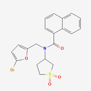 N-[(5-bromofuran-2-yl)methyl]-N-(1,1-dioxidotetrahydrothiophen-3-yl)naphthalene-1-carboxamide