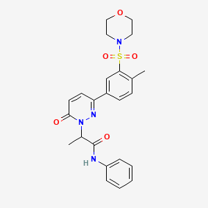 2-{3-[4-methyl-3-(morpholin-4-ylsulfonyl)phenyl]-6-oxopyridazin-1(6H)-yl}-N-phenylpropanamide