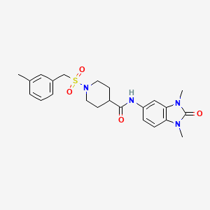 molecular formula C23H28N4O4S B14985457 N-(1,3-dimethyl-2-oxo-2,3-dihydro-1H-benzimidazol-5-yl)-1-[(3-methylbenzyl)sulfonyl]piperidine-4-carboxamide 