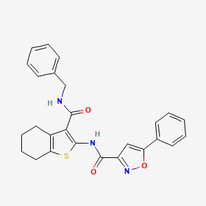 N-[3-(benzylcarbamoyl)-4,5,6,7-tetrahydro-1-benzothiophen-2-yl]-5-phenyl-1,2-oxazole-3-carboxamide