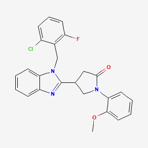 4-[1-(2-chloro-6-fluorobenzyl)-1H-benzimidazol-2-yl]-1-(2-methoxyphenyl)pyrrolidin-2-one