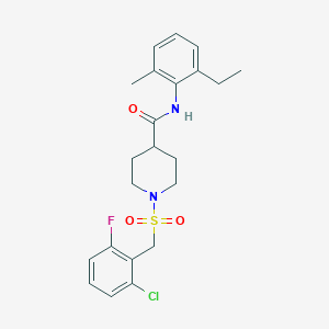 1-[(2-chloro-6-fluorobenzyl)sulfonyl]-N-(2-ethyl-6-methylphenyl)piperidine-4-carboxamide