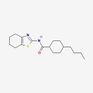 molecular formula C18H28N2OS B14985527 4-butyl-N-(4,5,6,7-tetrahydro-1,3-benzothiazol-2-yl)cyclohexanecarboxamide 