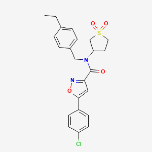 5-(4-chlorophenyl)-N-(1,1-dioxidotetrahydrothiophen-3-yl)-N-(4-ethylbenzyl)-1,2-oxazole-3-carboxamide