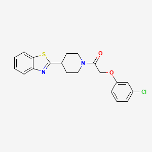 2-{1-[(3-Chlorophenoxy)acetyl]piperidin-4-yl}-1,3-benzothiazole