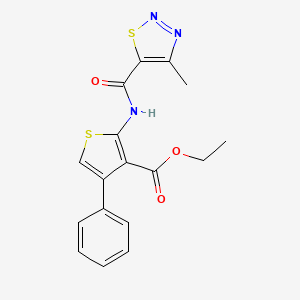 Ethyl 2-{[(4-methyl-1,2,3-thiadiazol-5-yl)carbonyl]amino}-4-phenylthiophene-3-carboxylate