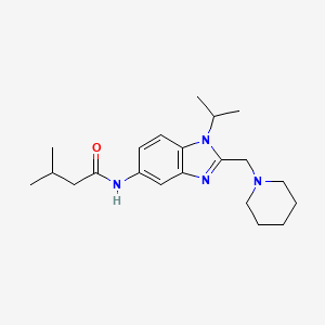 3-methyl-N-[2-(piperidin-1-ylmethyl)-1-(propan-2-yl)-1H-benzimidazol-5-yl]butanamide