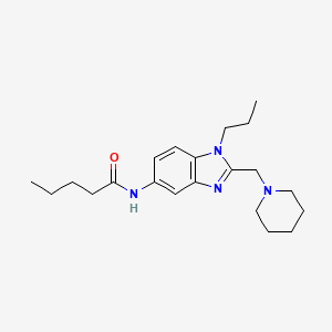 N-[2-(piperidin-1-ylmethyl)-1-propyl-1H-benzimidazol-5-yl]pentanamide